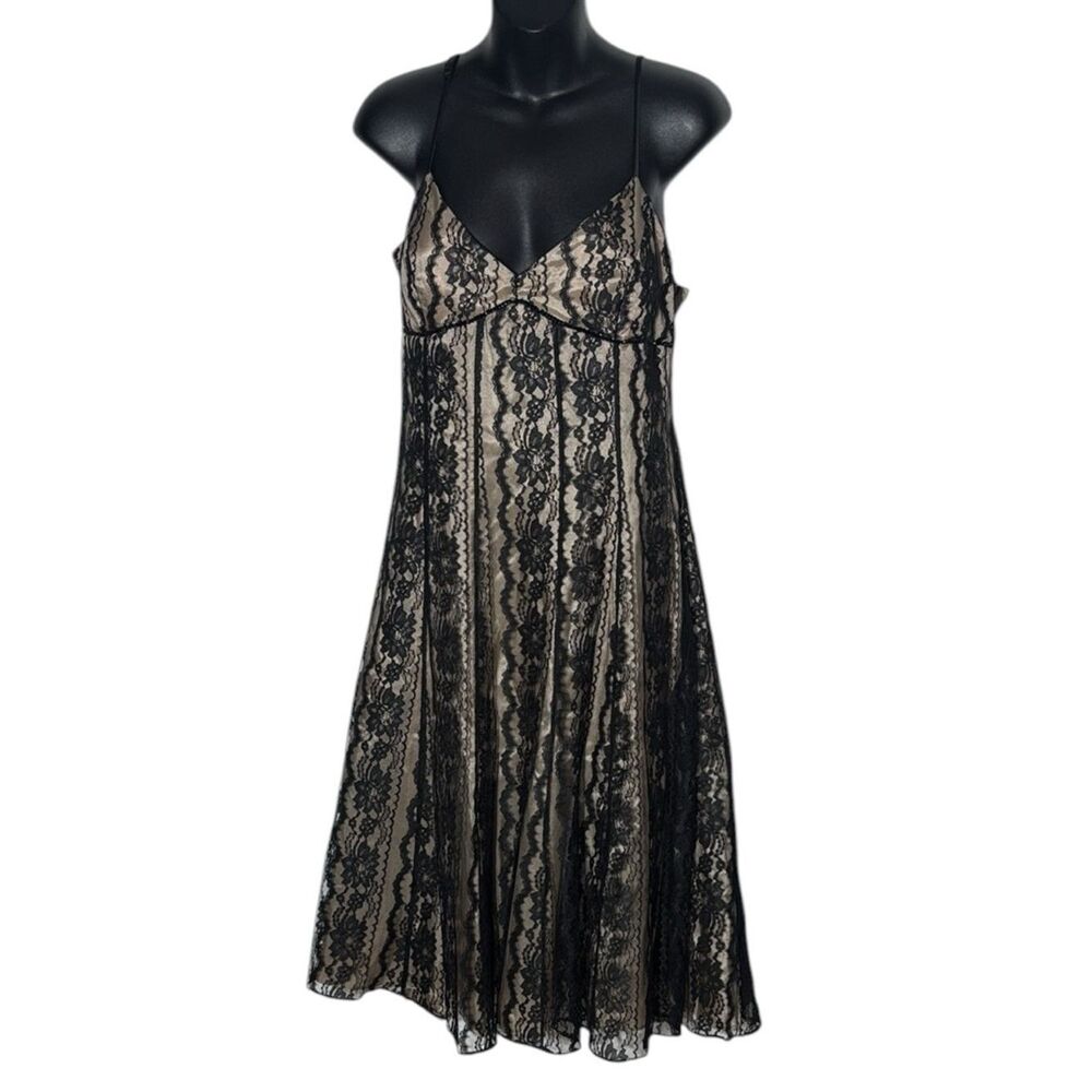 Niki by Niki Livas‎ vintage y2k lace overlay fairy prom event gown dark coquette